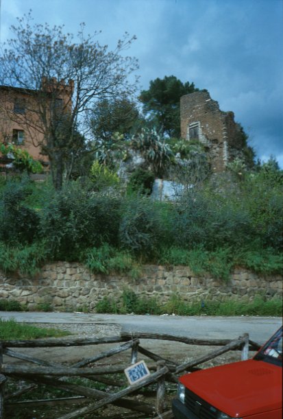 Area 1311: il casale e la torre visti da via del Casale di Tor di Quinto