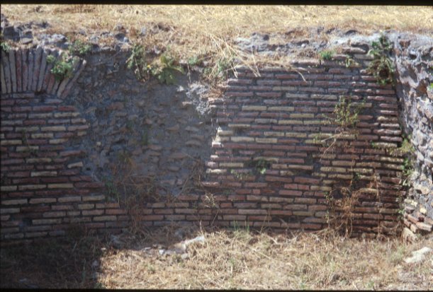 Area 2612: particolare della muratura in laterizio