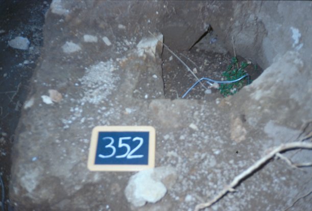 Area 352: particolare delle strutture emerse durante gli scavi della SAR