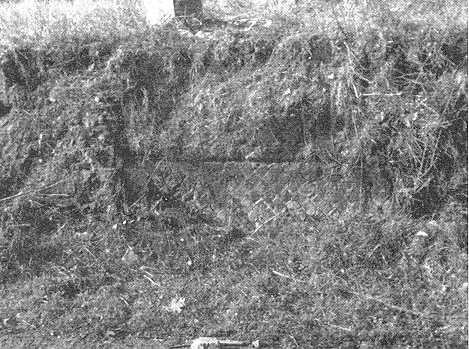 Il sepolcro in opera reticolata, già esistente su via Alecce (Quilici 1974, p.292, f.596)