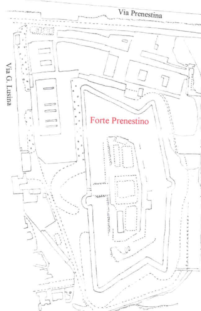 Area 1060: localizzazione del Forte Prenestino