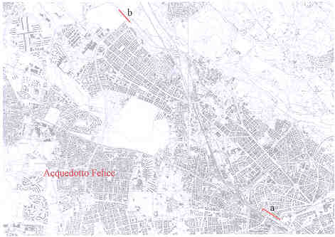Area 1432: localizzazione del percorso sotterraneo dell'acquedotto