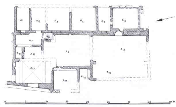 Area 680: pianta del gruppo B della villa dei Sette Bassi (Corrente 1987-1988, p.394, f.93)