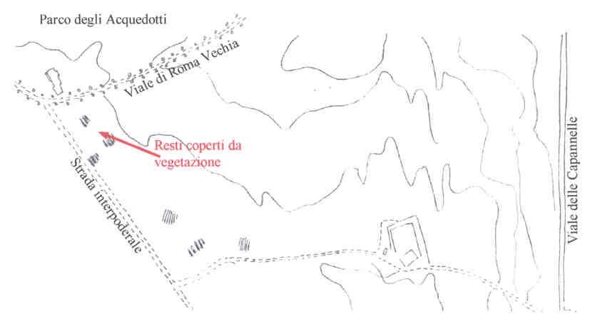 Area 698: localizzazione dei resti