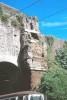 Area 156: particolare del tratto delle mura Aureliane che conserva le tracce degli spechi dell'Aqua Marcia, Tepula e Iulia